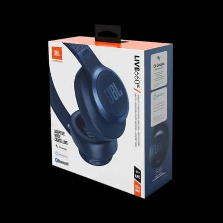 JBL live 660NC wireless over-ear headphones.