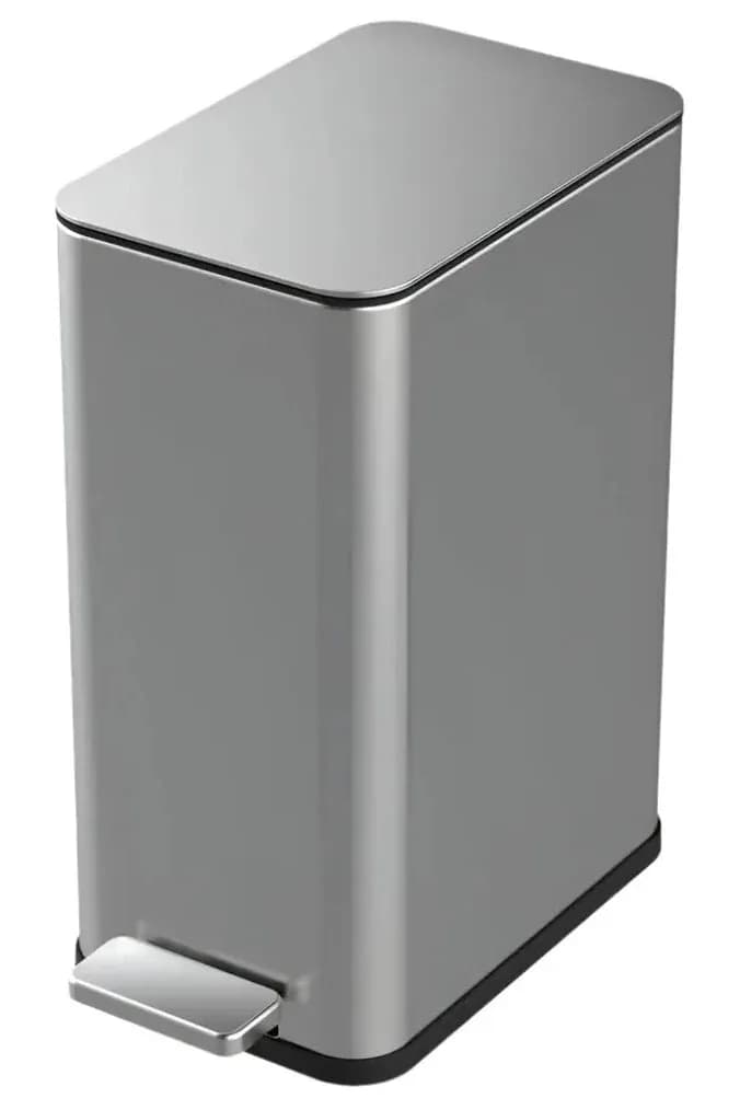 StyleWell Stainless Steel Slim Step-On Trash Can 10L