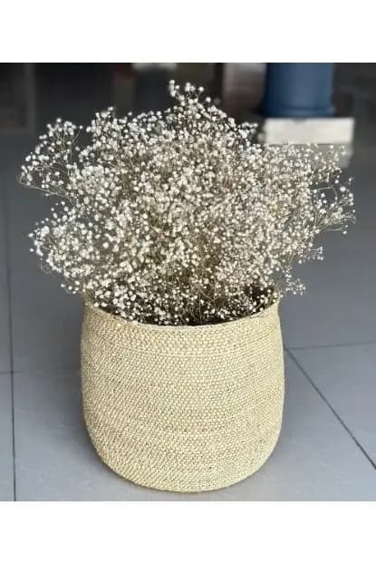 Natural Gypsophila & Craft Basket