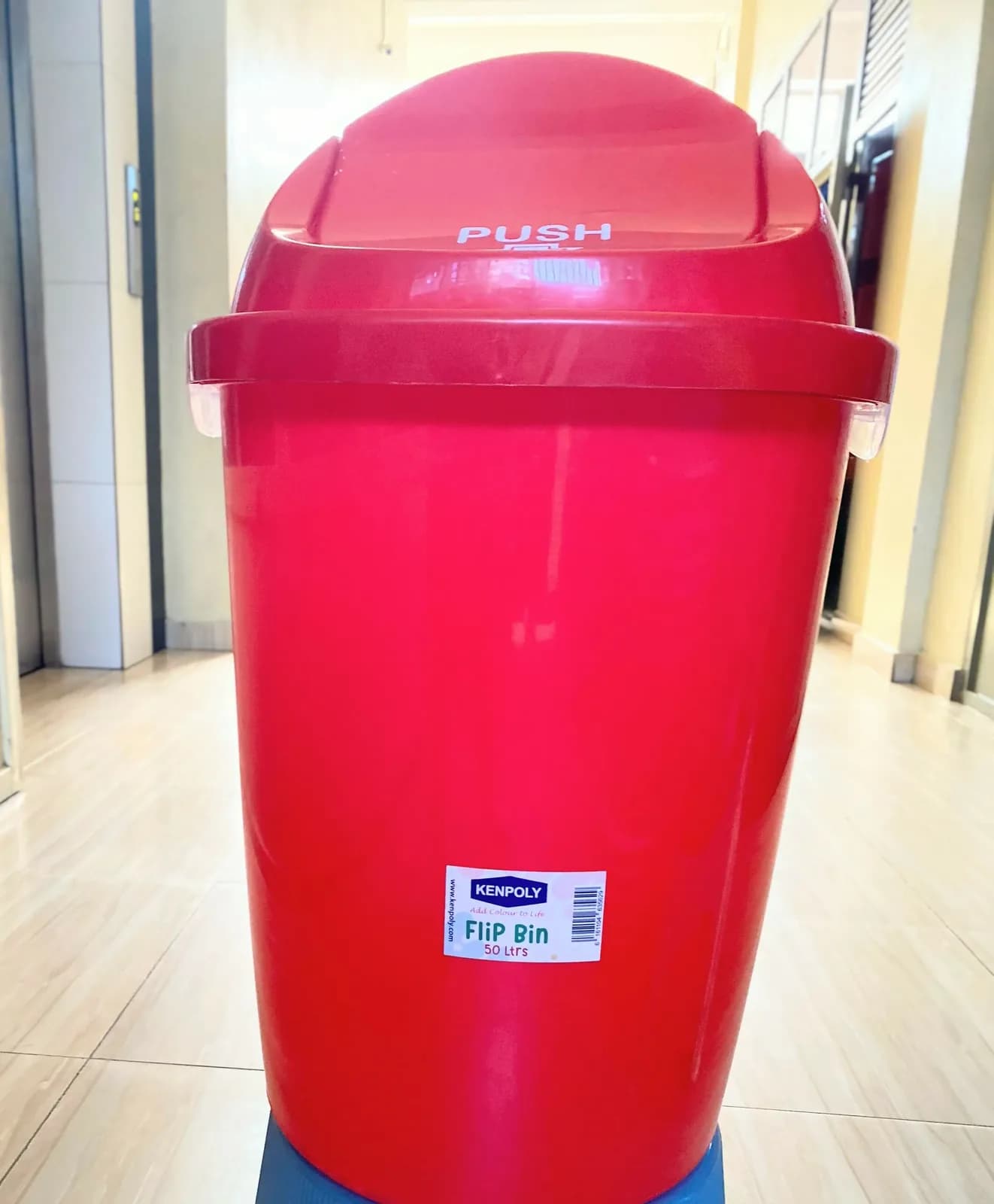 KENPOLY FLIP DUST BIN 50 L