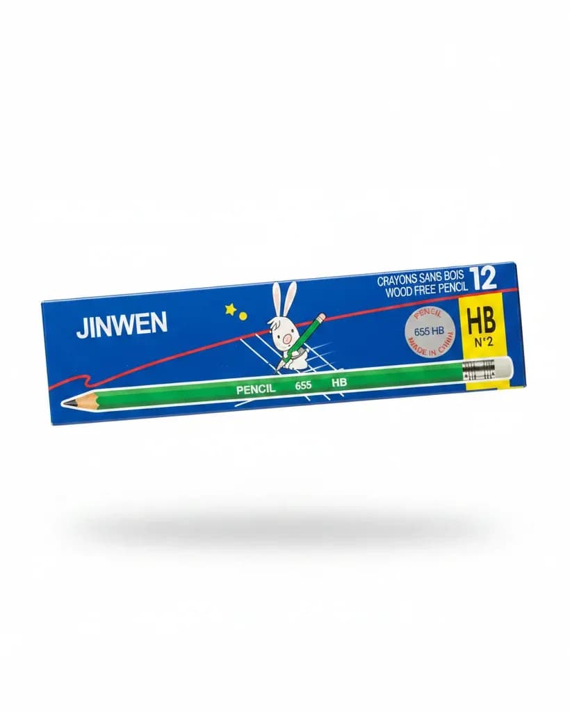 Jinwen HB Wood-Free Pencils (Pack of 12)