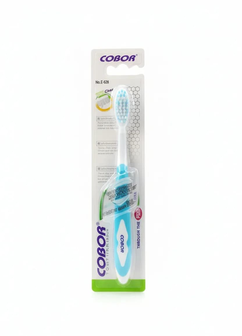 Cobor Toothbrush E426 – Blue & White Soft Bristle Deep Clean Toothbrush
