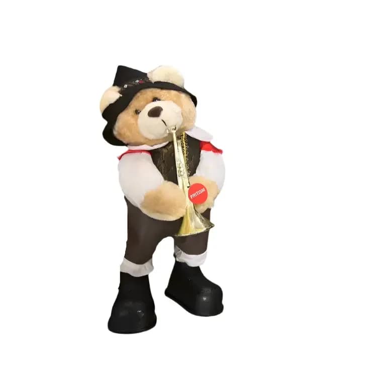 Trumpeter Teddy Bear in Traditional Outfit
