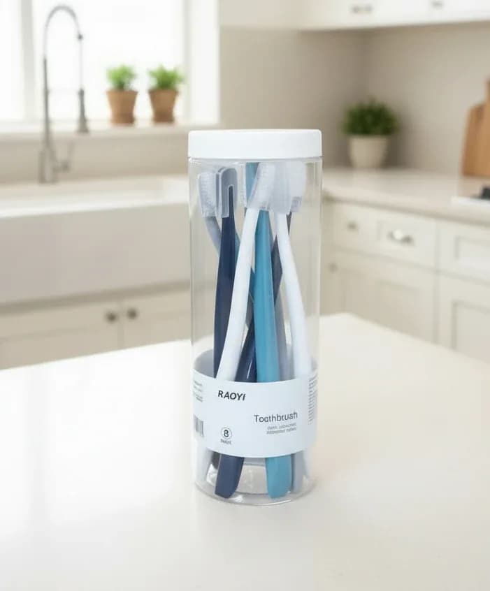 RAOYI Soft Bristle Toothbrushes – set of 8pcs