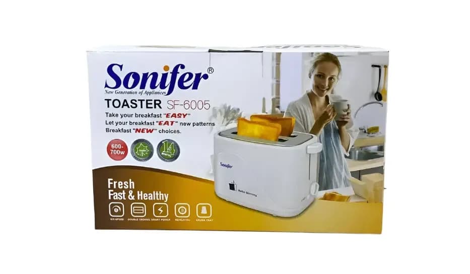 Sonifer 2 Slice Toaster Model SF-6005 700W