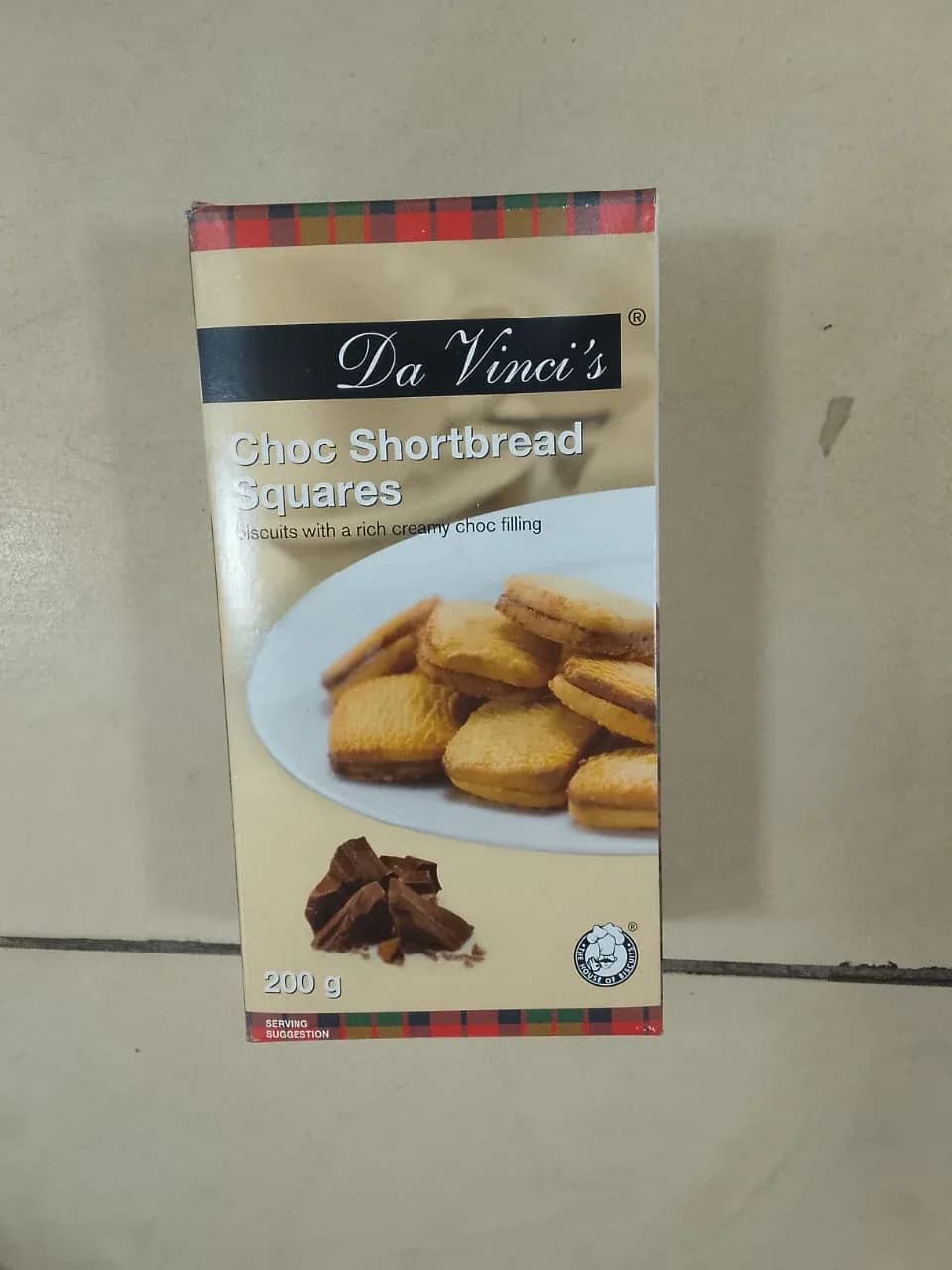 Da Vinci's Choc Shortbread Squares are delicious 200G