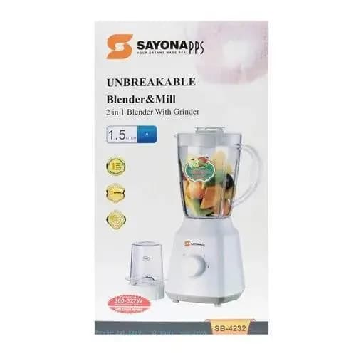 Sayona SB-4232 Unbreakable Blender & Mill 1.5L