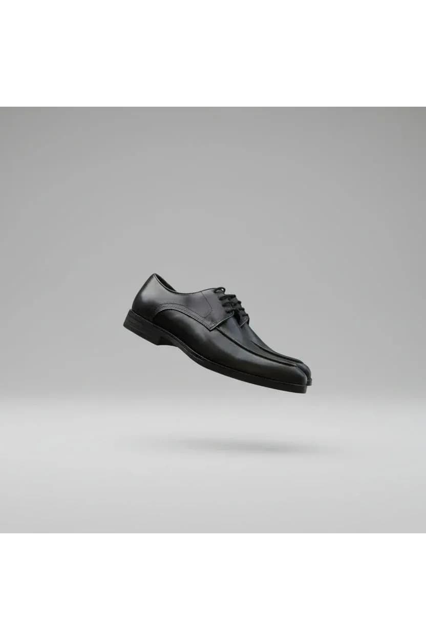 Men's Black Square-Toe Derby Shoes Size 40-45