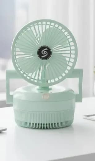 Portable Misting Rechargeable Table Fan with LED Light