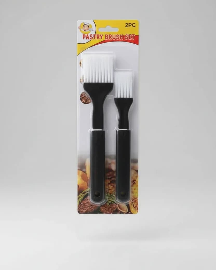 2-Piece Silicone Pastry and Basting Brush Set