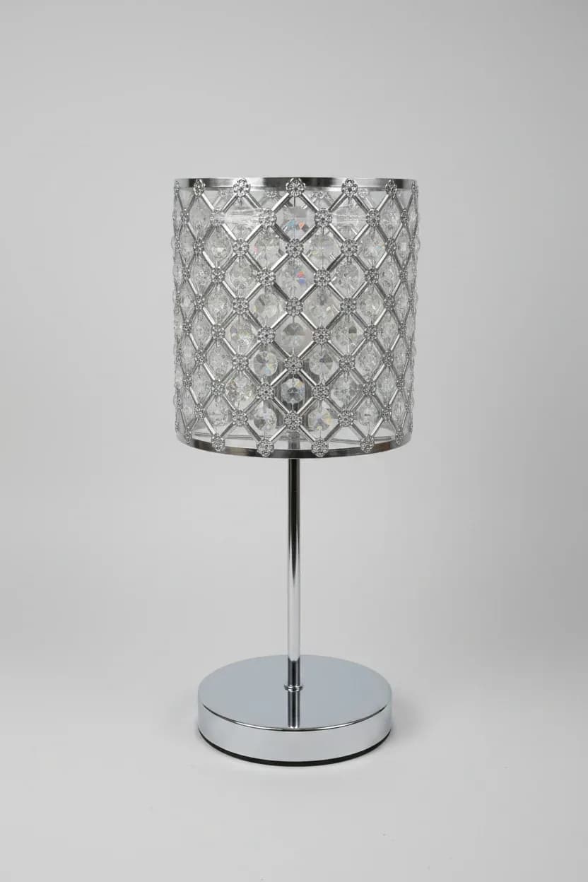 Crystal Cylinder Table Lamp