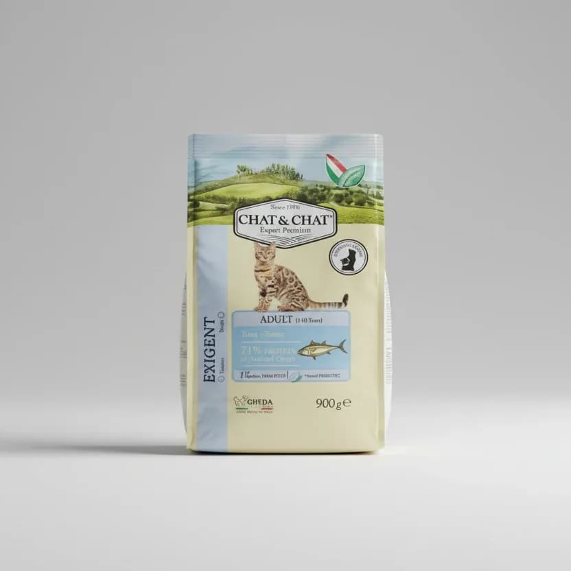 Chat & Chat Expert Premium Exigent Adult Cat Food with Tuna - 900g