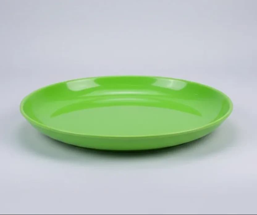 Green Round Melamine Dinner Plates – Durable & Stylish 1pcs