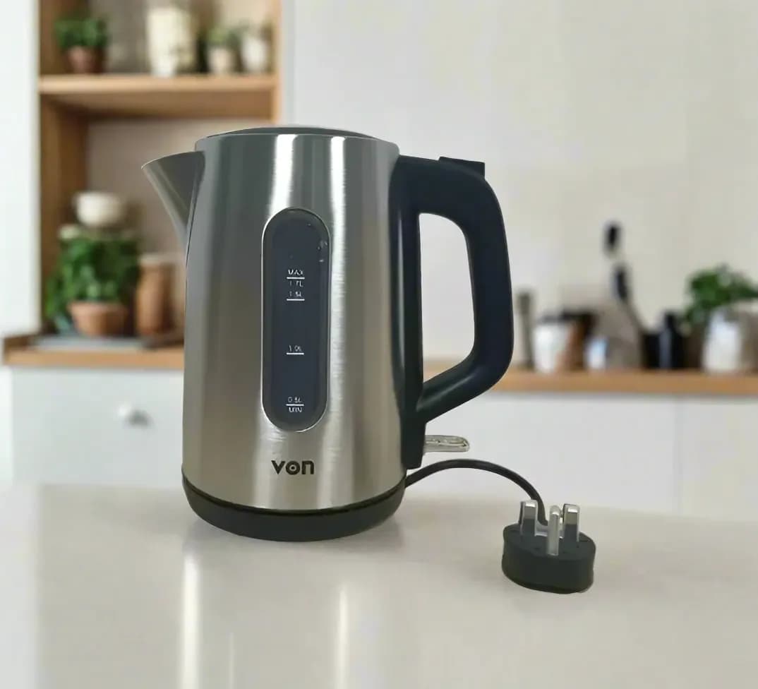 Von VKCL17SDX Cordless Kettle Stainless Steel 1.7L
