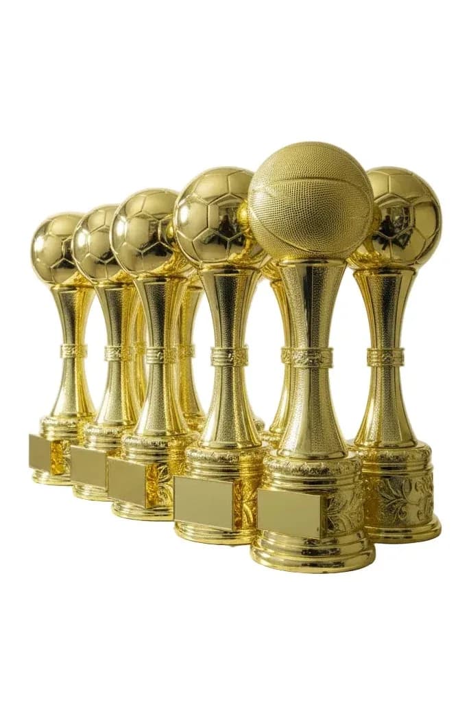 Golden Basketball Achievement Trophy