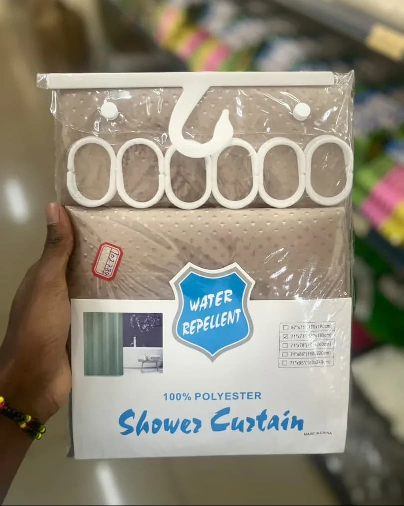 Shower Curtain - Beige / Taupe 180*180Cm