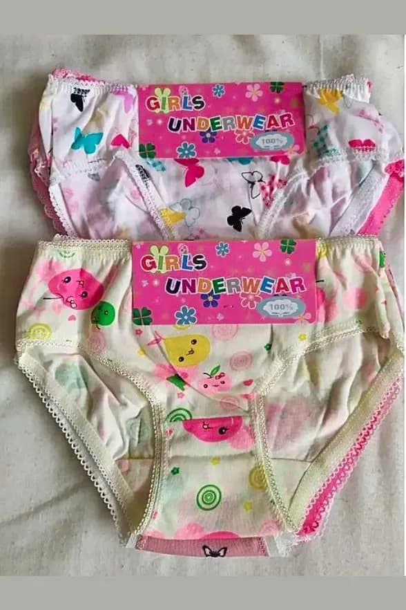 Kids Comfortable Cotton Underwear Little Girls set of 3pcs