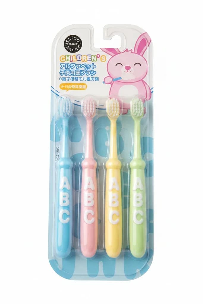 Children's Soft Bristle Toothbrush Set (4 PIECES)