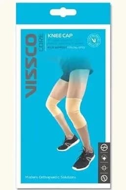 Stretchable Knee Cap for Pain Relief, Sports, Football, Cricket, Braces Walking And Workout - Small (Beige)
