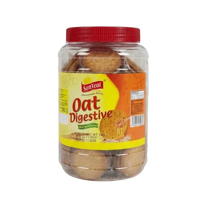 SunVeat Oat Digestive Biscuits (1kg Jar)