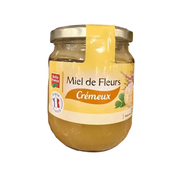 Belle France Creamy Flower Honey / Miel de Fleurs Crémeux 375 ML