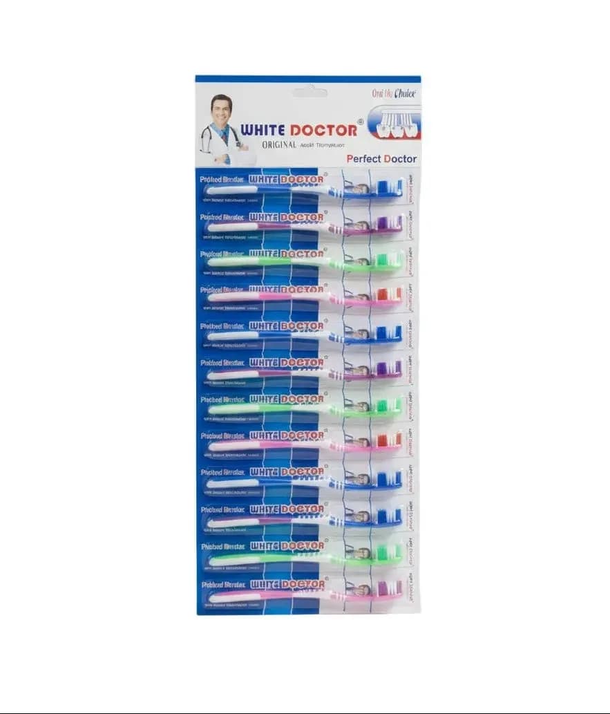 WHITE DOCTOR Adult Toothbrush – Set of 12 pieces