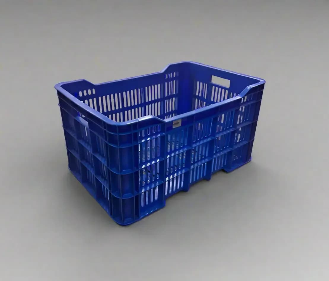 Dulable Blue Plastic Crate Plastic 610x425x320
