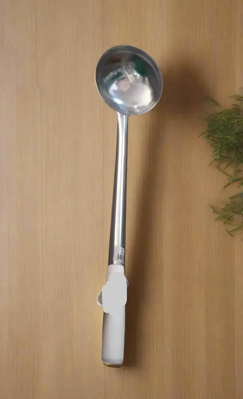 Stainless Steel Ladle Used for Serving Soups Stews and Sauces
