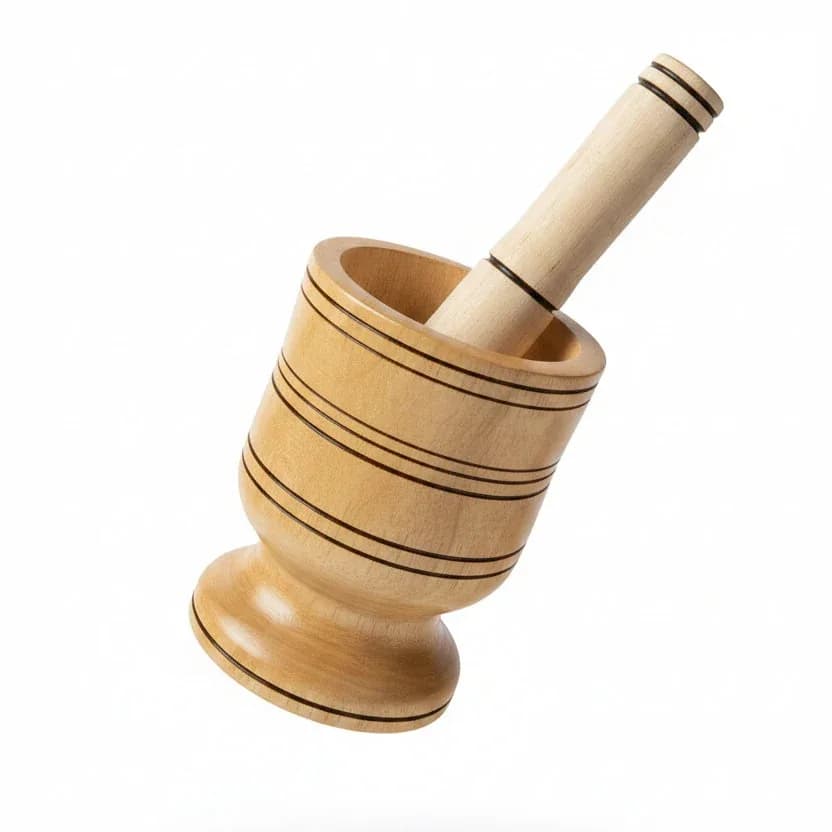Wooden Garlic Pounder Set