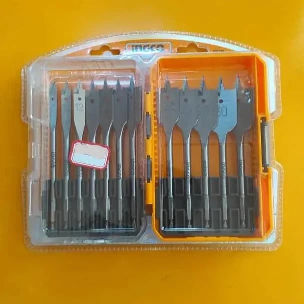 Ingco 12-Piece Flat Wood Drill Bits Set