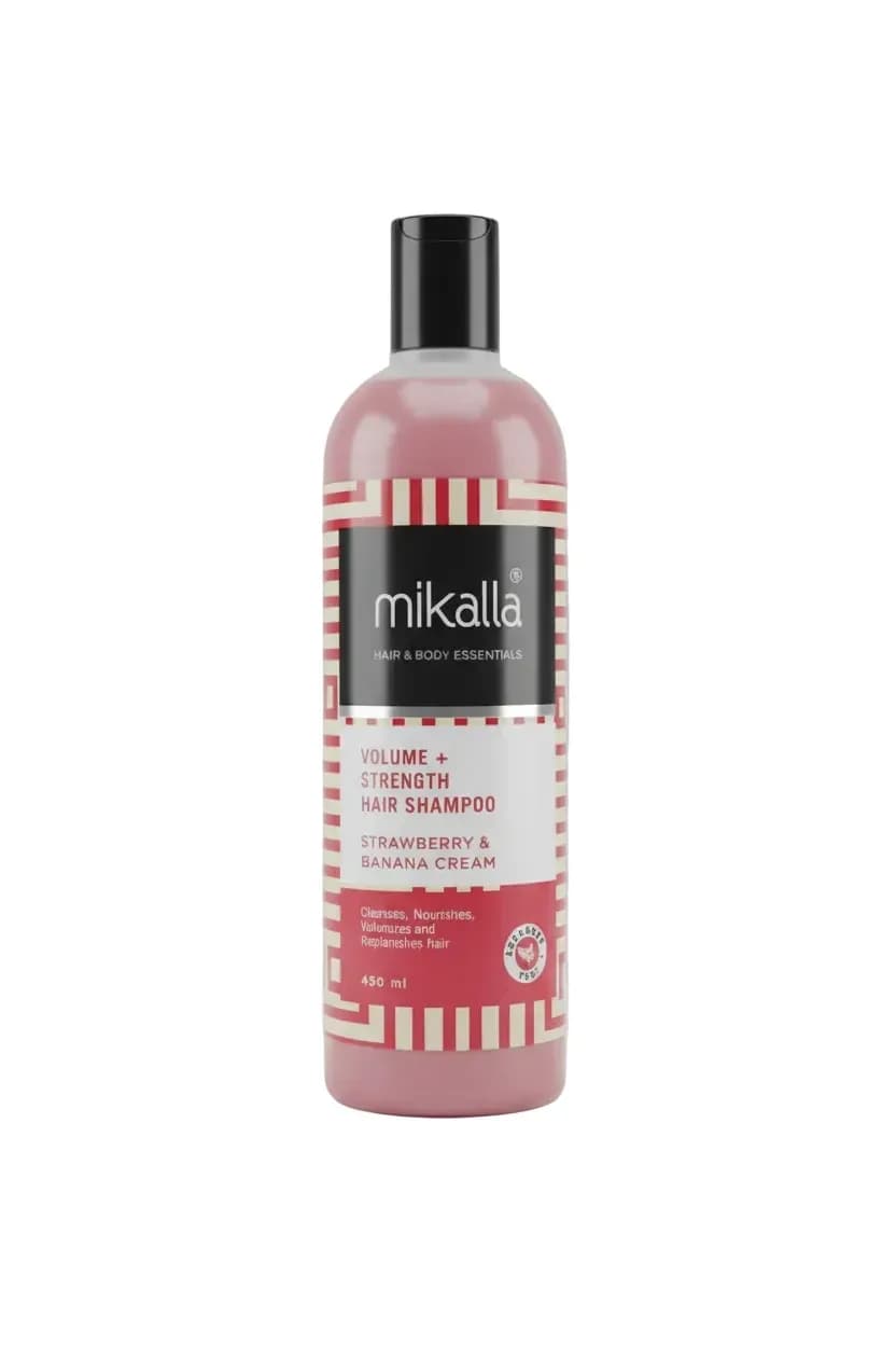 Mikalla Volume + Strength Hair Shampoo (Strawberry & Banana Cream)