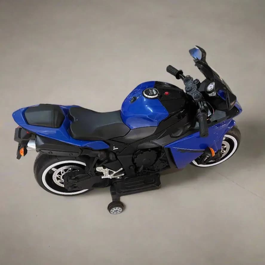 Blue Electric Motorcycle Ride-On Toy for Kids