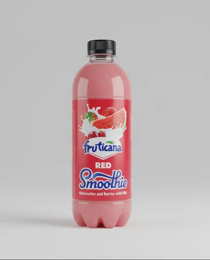 Fruiticana Red Smoothie with Milk – Berry Melon Bliss 500ml