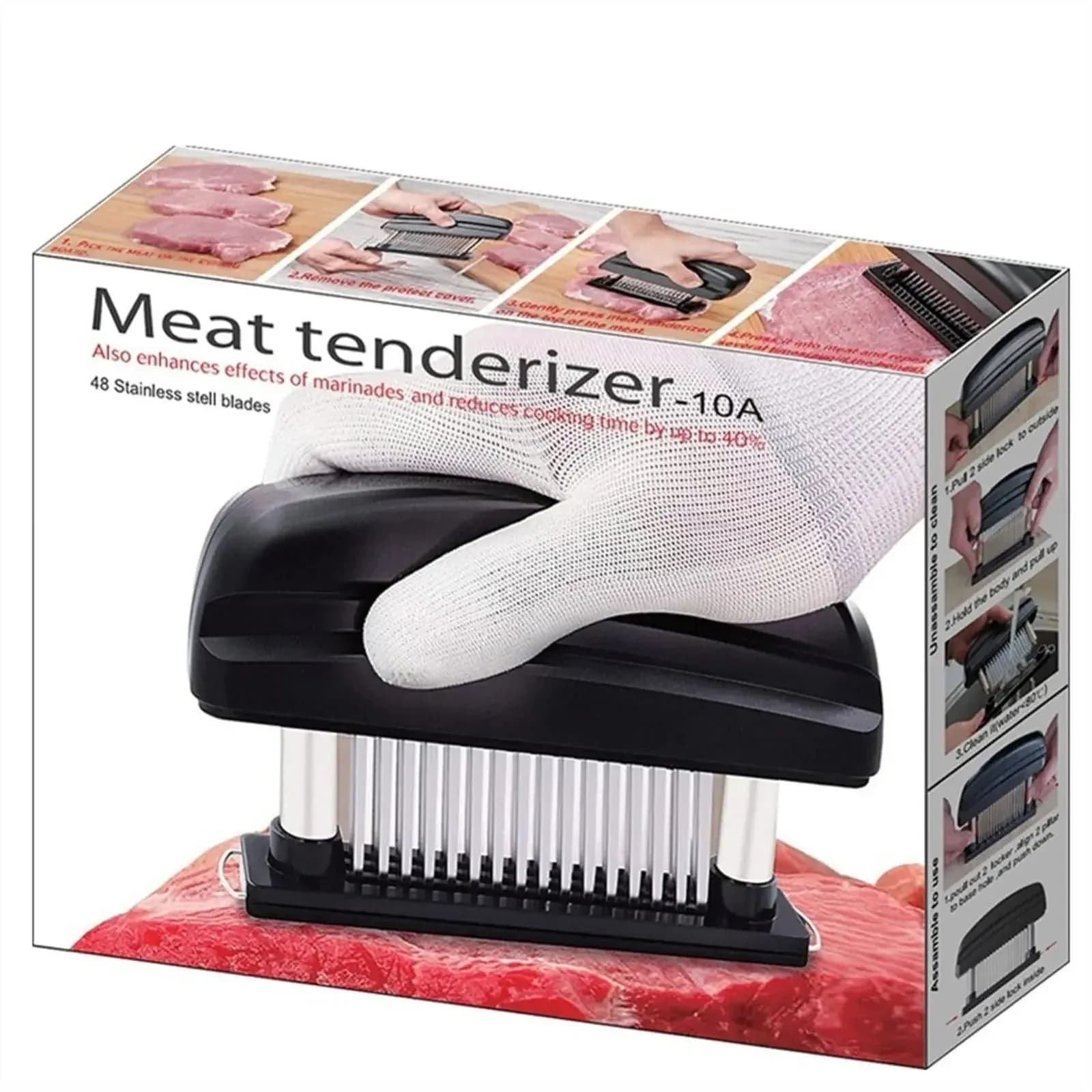 48-Blade Stainless Steel Meat Tenderizer