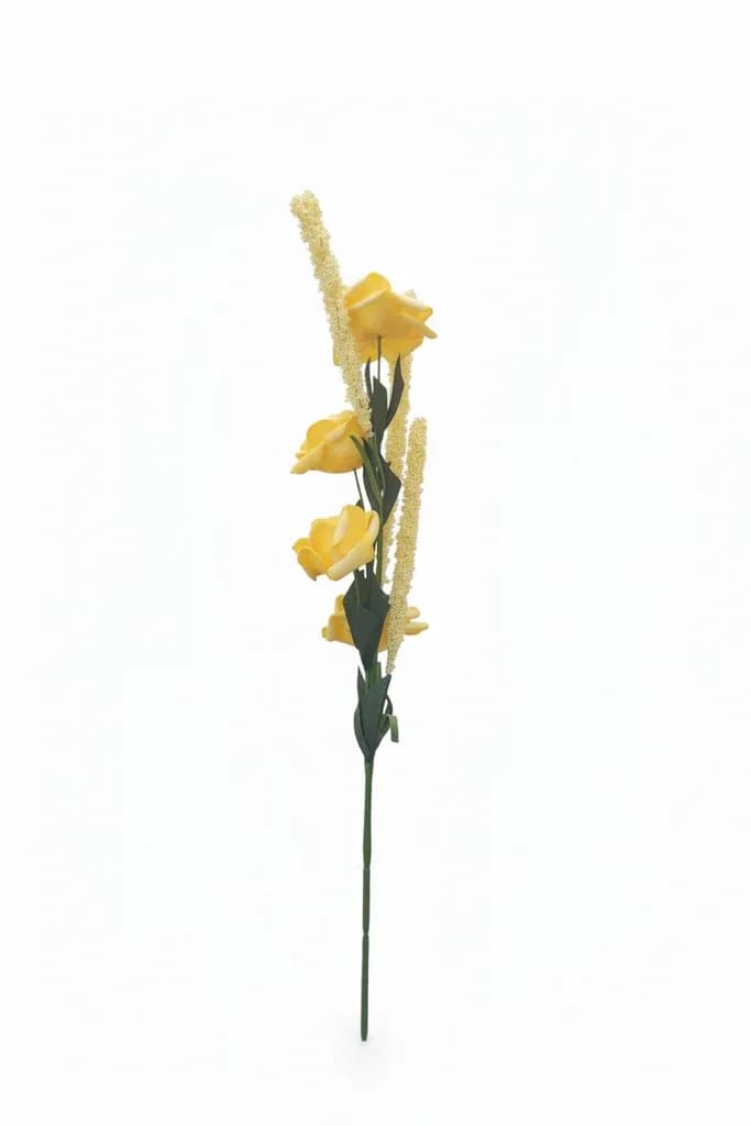 Artificial Yellow Gladiolus Stem
