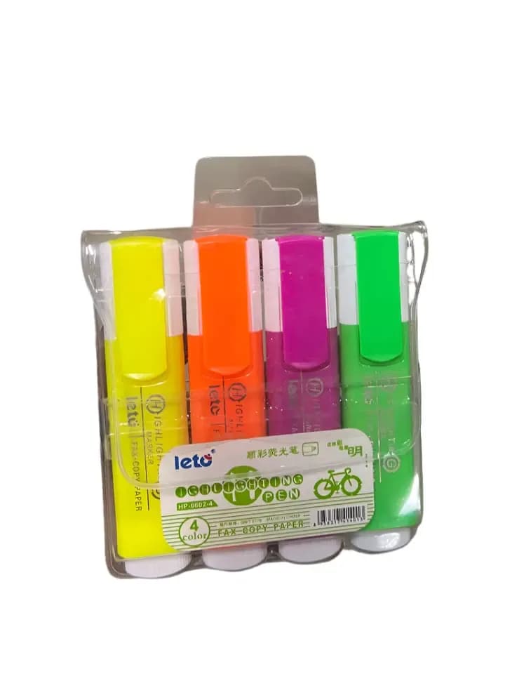 Leto Highlighter Pen Set 4 Colors