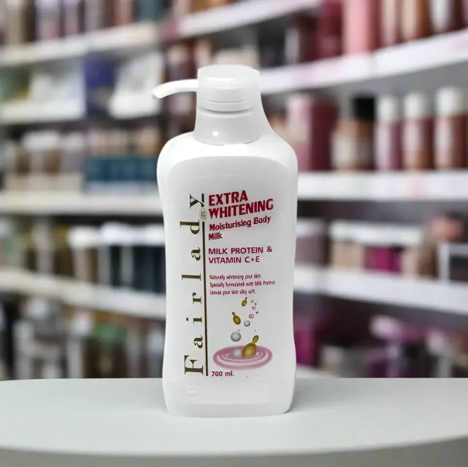 Fairlady Extra Whitening Moisturizing Body Milk with Vitamin C & E - 700ml