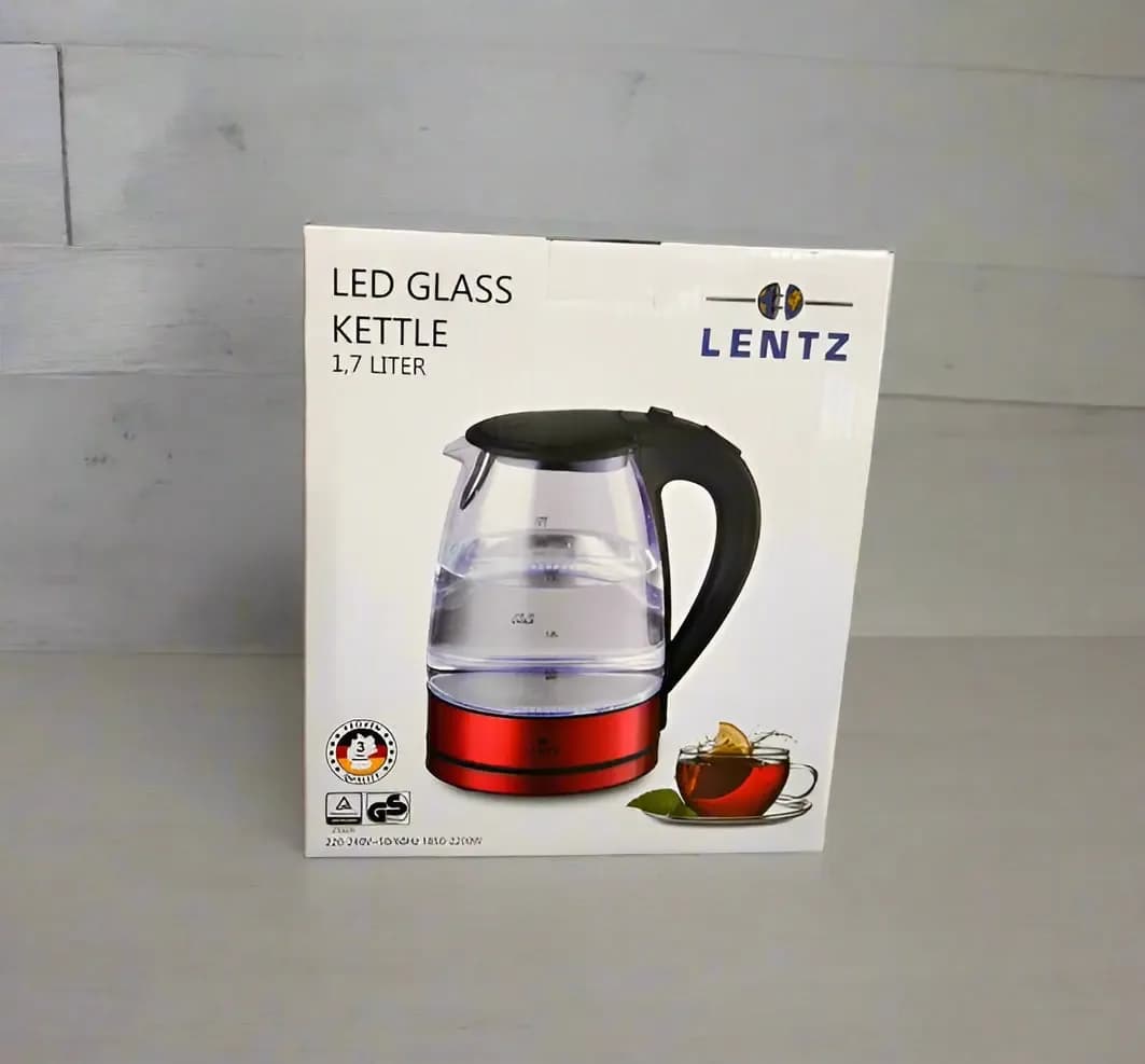 Lentz 1.7 Litre LED Glass Kettle 1.7L