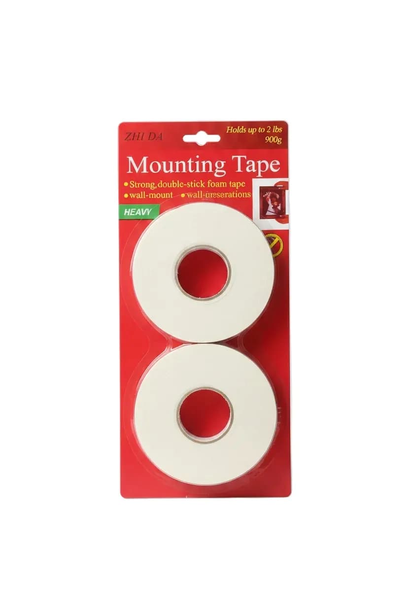 Double-Sided Foam Mounting Tape (2 Rolls)