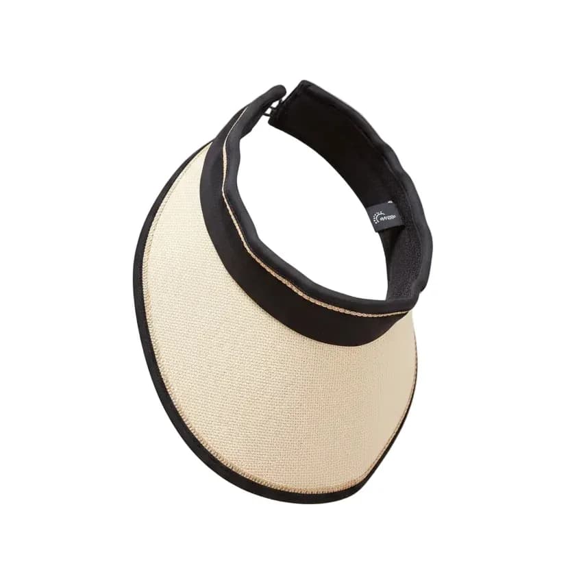 Women's Straw Sun Visor Hat - Beige