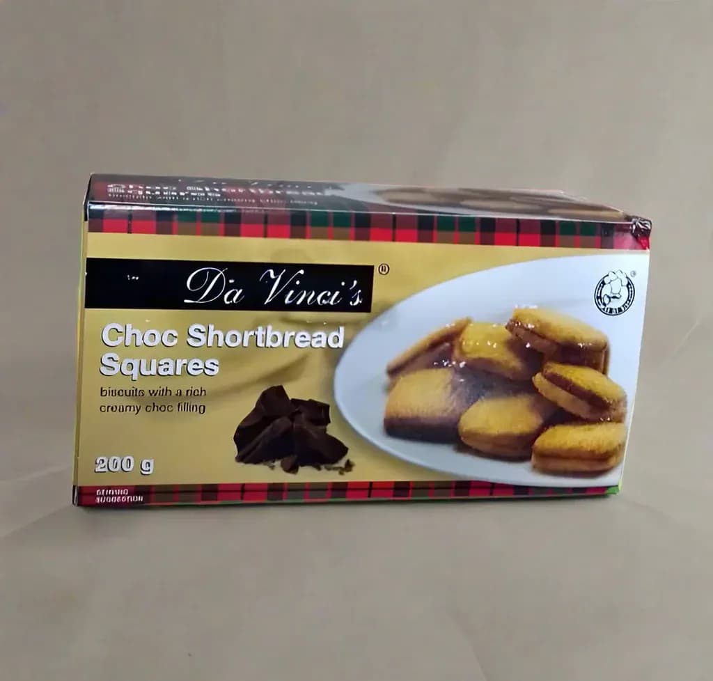 Da Vinci's Choc Shortbread Squares 200g