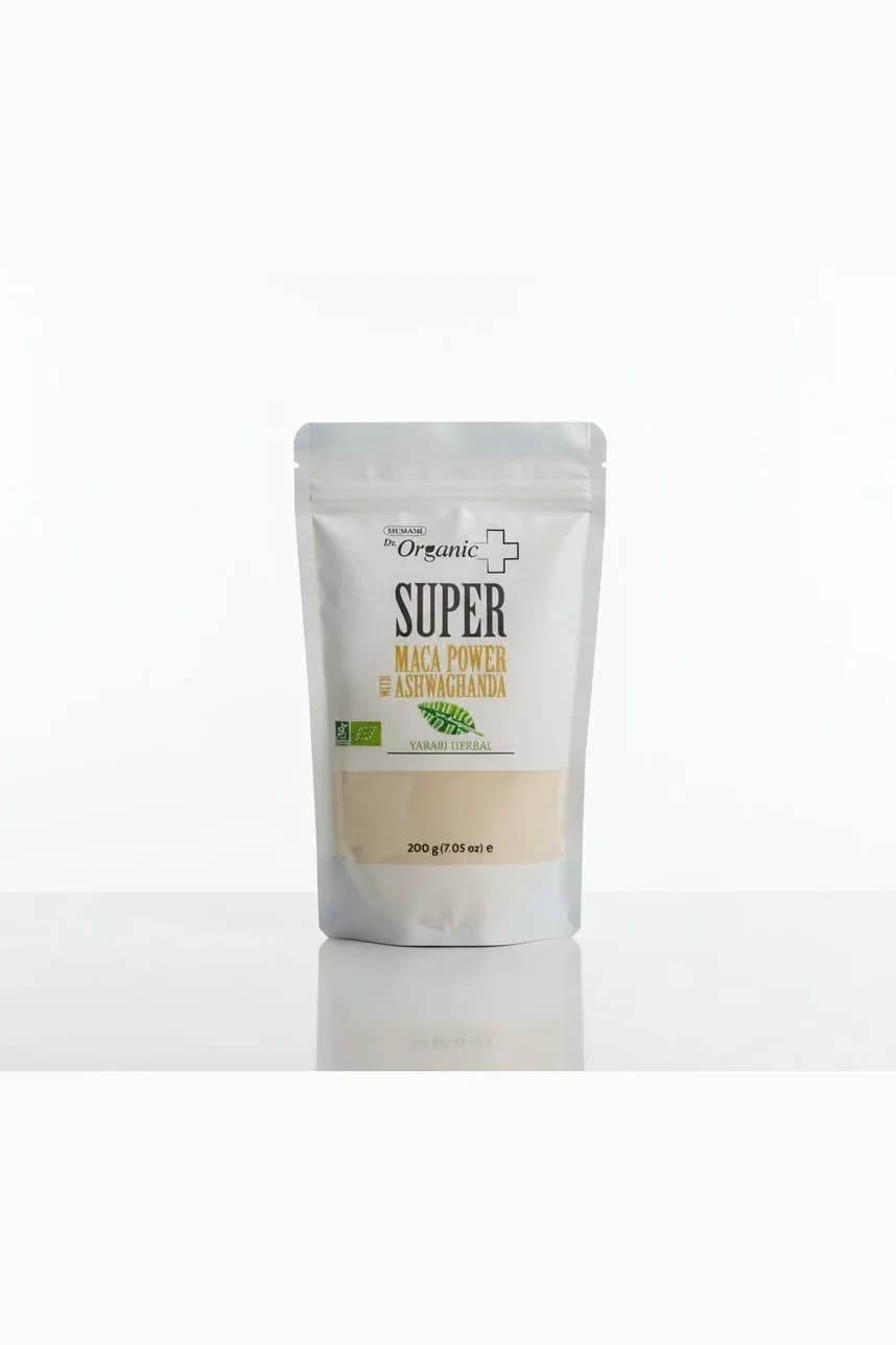 Hemani Dr. Organic Super Maca Power & Ashwagandha Powder – Energy Focus & Vitality 200g