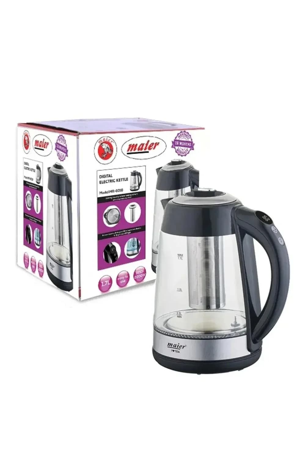 Maier Digital Electric Kettle 1.7L Model MR-6018
