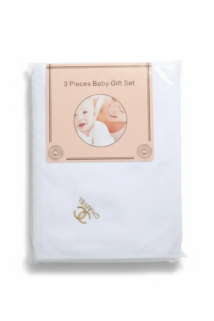 Baby Gift Set/Baby Blanket /Screw/Baby hat/White