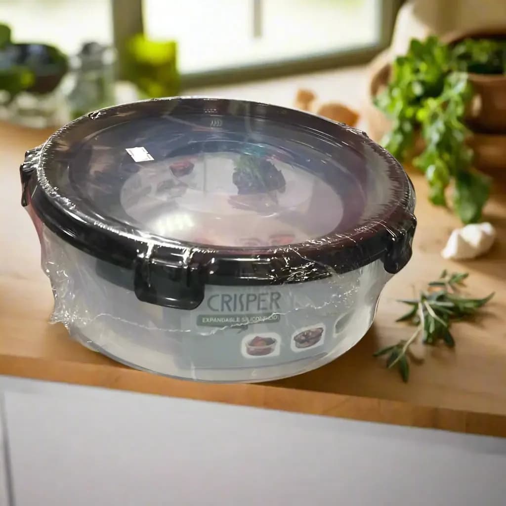 Crisper Food Storage Container This is a type of food storage container designed to keep fruits and vegetables fresh by controlling humidity.