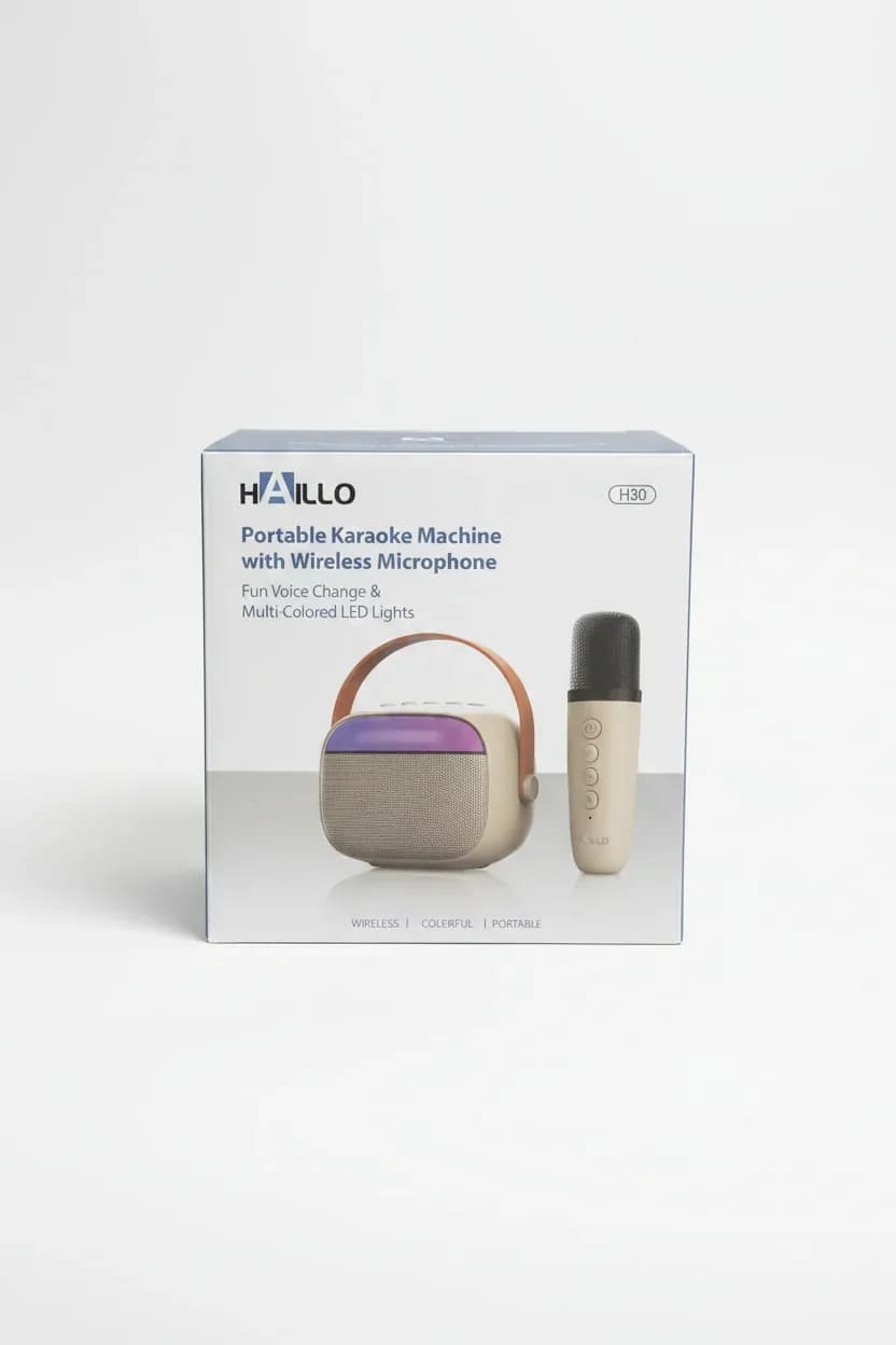 Portable Karaoke Machine with Wireless 1 Microphone