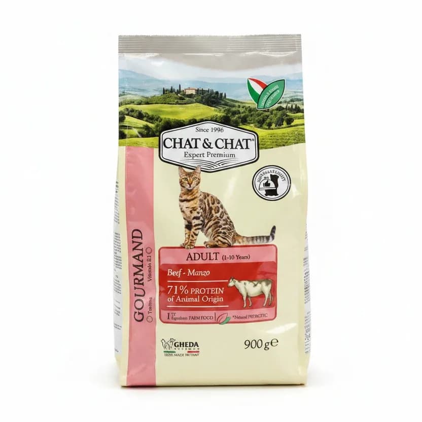 Chat & Chat Expert Premium Gourmand Adult Cat Food with Beef -2kg