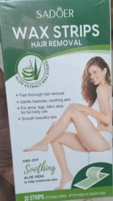 Aloe extra wax strips for skin hair removal 1 box contains 20 pieces