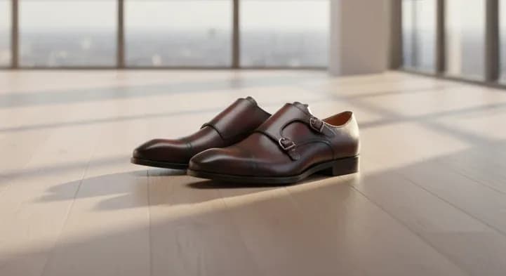 Men's Double Monk Strap Shoes Size 40-45
