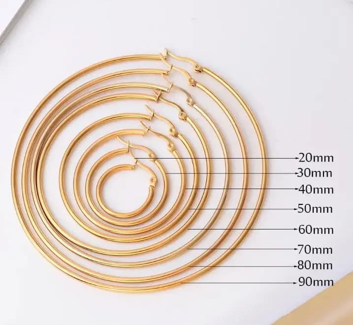 Circle Hoop Earrings Gold Jewelly